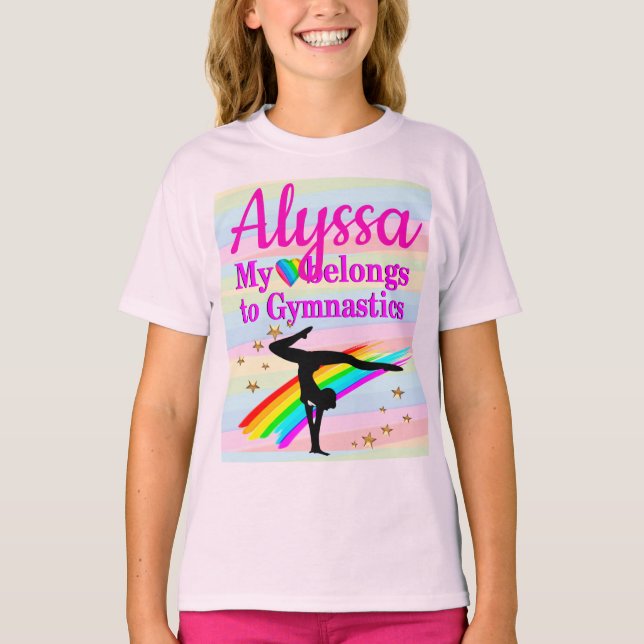 CAMISETA BONITO MI CORAZÓN PERTENECE A LA GIMNASTICA (Anverso)