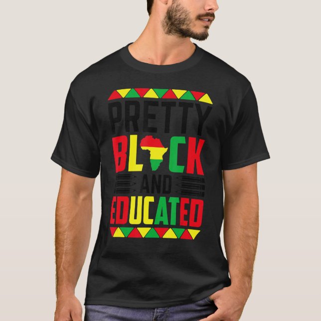 Camiseta Bonito mujer educada negra profesional soy bla (Anverso)