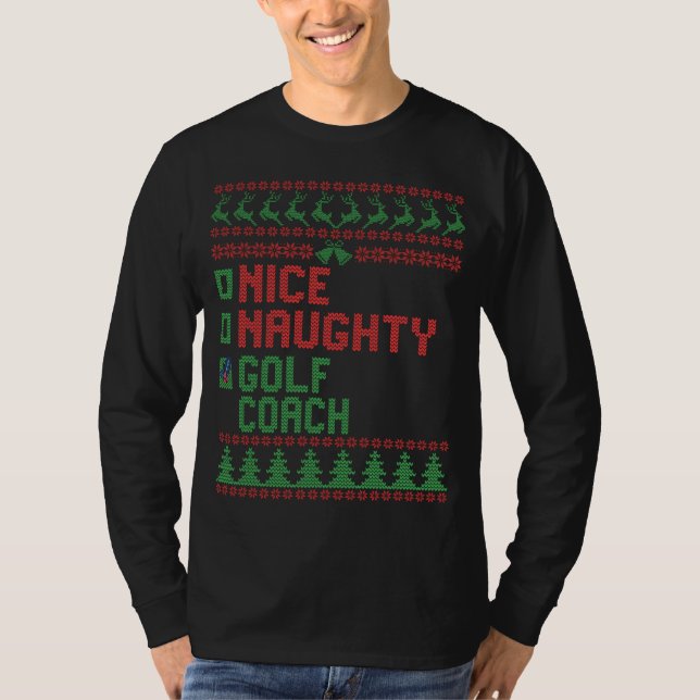 Camiseta Bonito Navidades divertidos del entrenador de golf (Anverso)