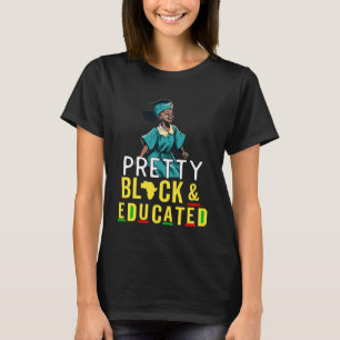 Camiseta Bonito negra y educada Chica juvenil negra