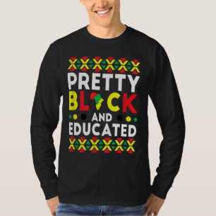 Camiseta Bonito Negra Y Educada Historia Africano-Estadouni