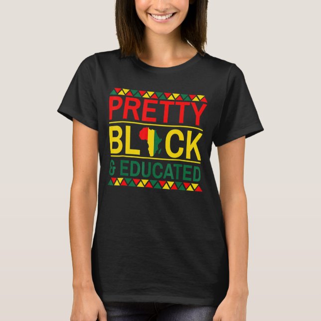 Camiseta Bonito Negra Y Educada Mujeres Africanas Black His (Anverso)