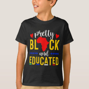 Camiseta Bonito negra y educada soy el africano fuerte