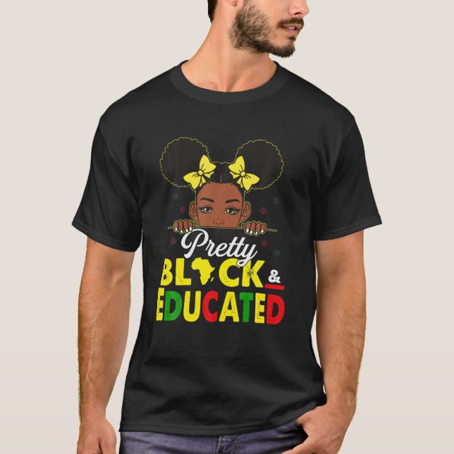 Camiseta Bonito Negra Y Educada Yo Soy El Africano Fuerte (Anverso)