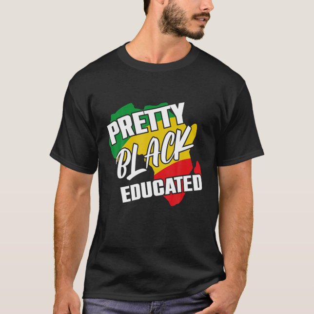 Camiseta Bonito Negra Y Educada Yo Soy El Africano Fuerte (Anverso)