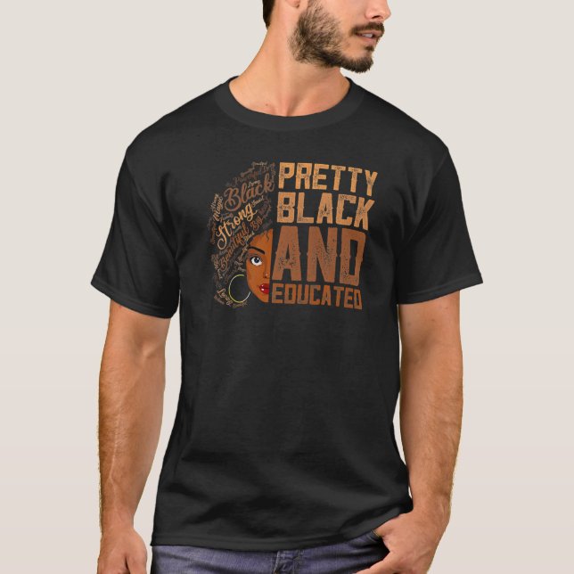 Camiseta Bonito Negra Y Mujeres Educadas Mon De Historia Ne (Anverso)