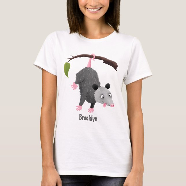 Camiseta Bonito opossum colgando de un personalizado de suc (Anverso)