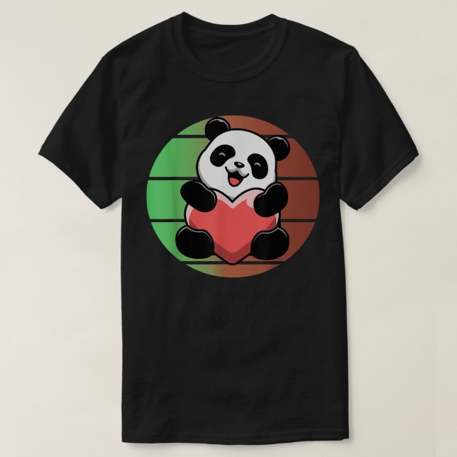 Camiseta Bonito Panda Bear Sunset (Diseño del anverso)