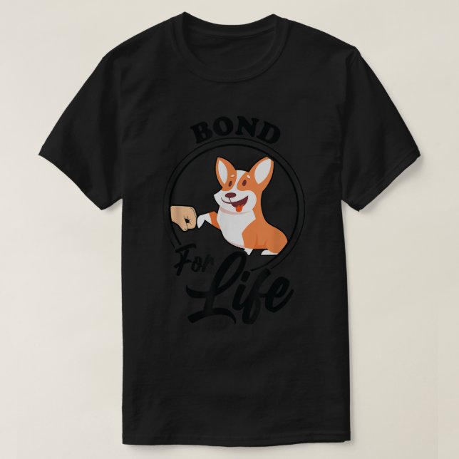 Camiseta Bonito para la vida Corgi Dad (Diseño del anverso)