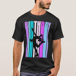 Camiseta Bonito Pastel De Cumpleaños Rosa Mujeres Coloridas