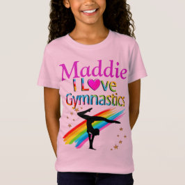 CAMISETA BONITO PERSONALIZADA ME ENCANTA LA GIMNASTICA EN C