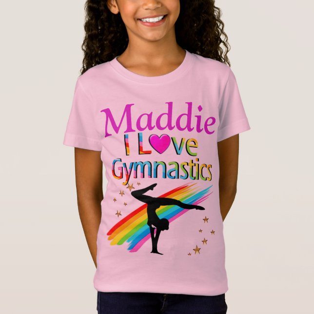 CAMISETA BONITO PERSONALIZADA ME ENCANTA LA GIMNASTICA EN C (Anverso)