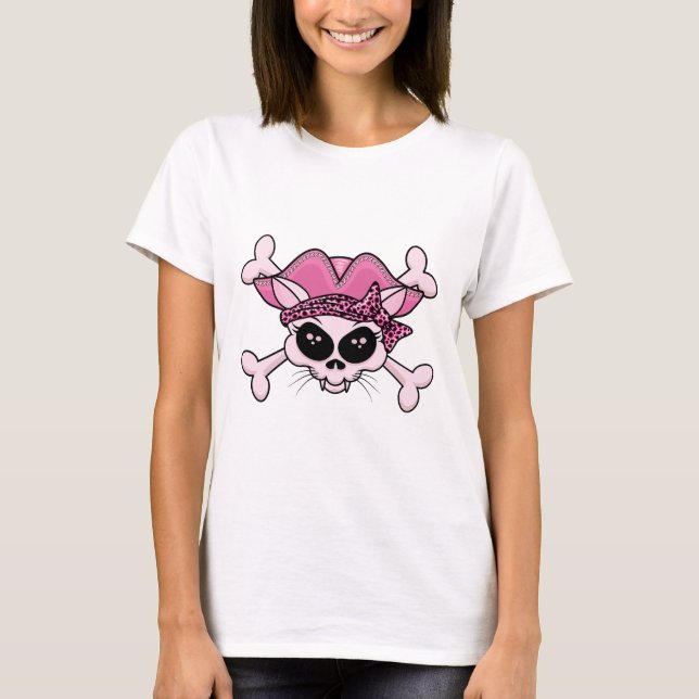 Camiseta Bonito Pirate Kitty Skull (Anverso)