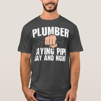 Camiseta Bonito Plomero de Tee Tee Plantador Día y Noche