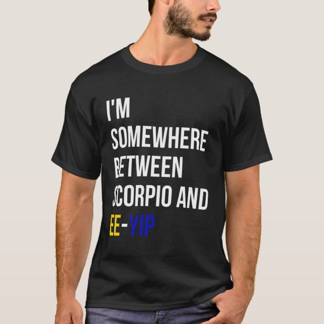 Camiseta Bonito Poodle Rhoyalty Scorpio Rótulo Zodiac Birth (Anverso)