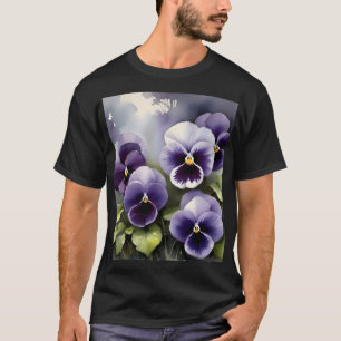Camiseta Bonito púrpura pintura acuarela