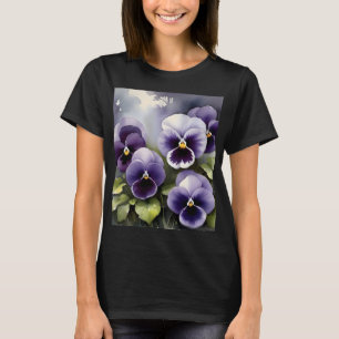 Camiseta Bonito púrpura pintura acuarela