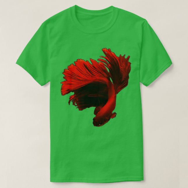 Camiseta Bonito Red Halfmoon Betta (Diseño del anverso)