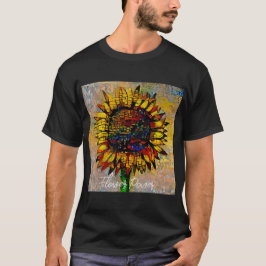 Camiseta Bonito Resumen Pintura de girasol