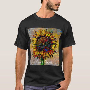Camiseta Bonito Resumen Pintura de girasol