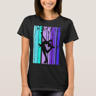 Camiseta Bonito Retro patinaje sobre hielo patinaje sobre h