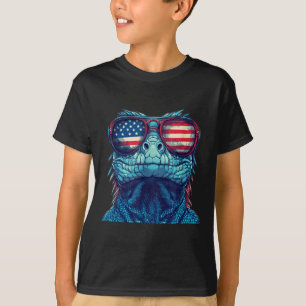 Camiseta Bonito Ropa Reptil Patriótico Para Lizard Y 4