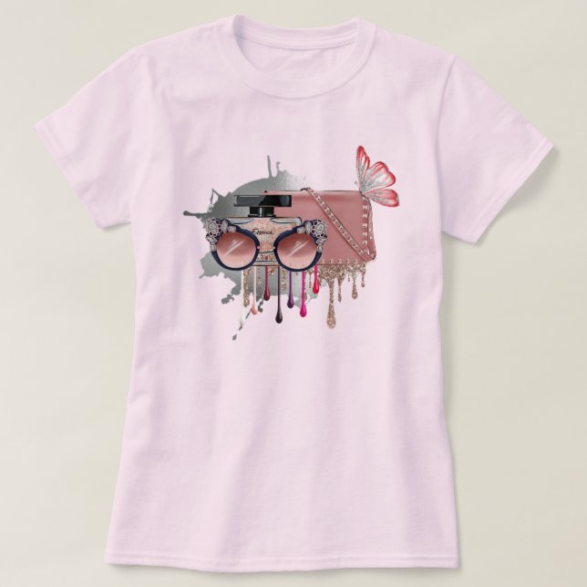 Camiseta Bonito rosa (Diseño del anverso)