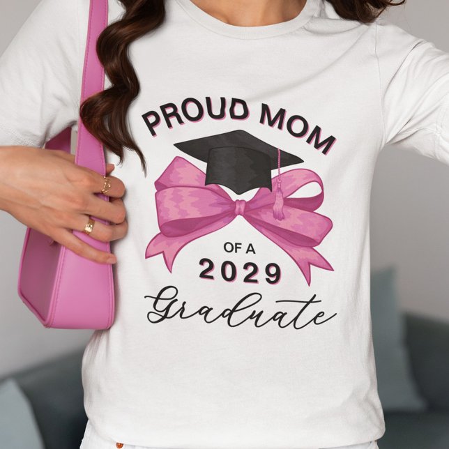 Camiseta Bonito Rosa Orgullosa Mamá del Graduado (Subido por el creador)