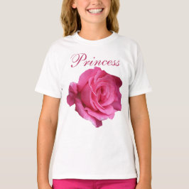 Camiseta Bonito rosa princesa floral lindo jovencito divert