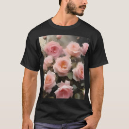 Camiseta Bonito rosa rosa pintura acuarela