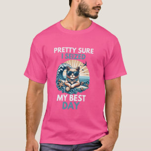 Camiseta Bonito Seguro Que Asumo Mi Mejor Cita Graciosa Cat