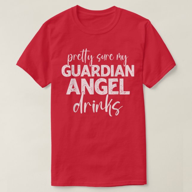 Camiseta Bonito Seguro que mi Guardian-Angel bebe citas div (Diseño del anverso)