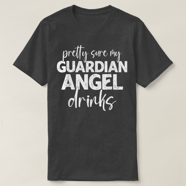 Camiseta Bonito Seguro que mi Guardian-Angel bebe citas div (Diseño del anverso)
