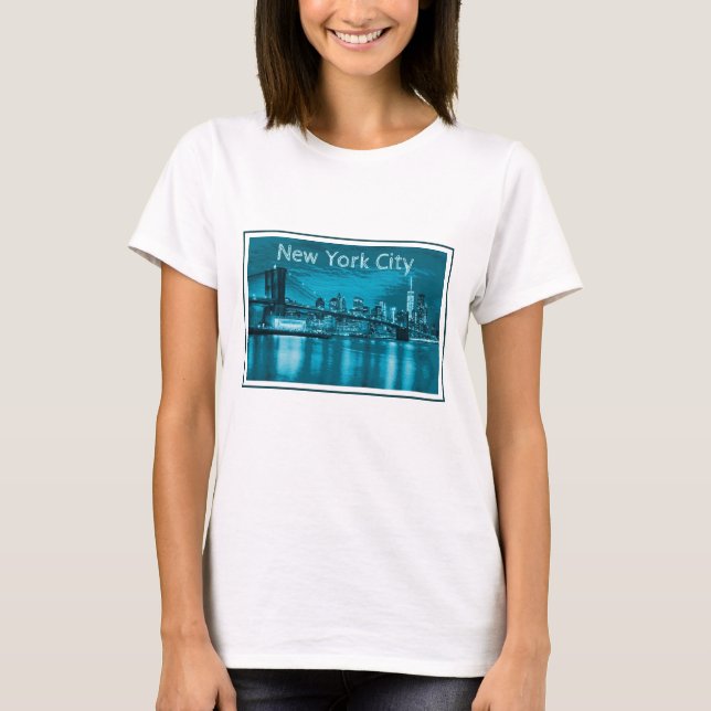 Camiseta Bonito Skyline de Nueva York (Anverso)