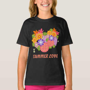 Camiseta Bonito Summer Love Flower Bright Bloom Garden