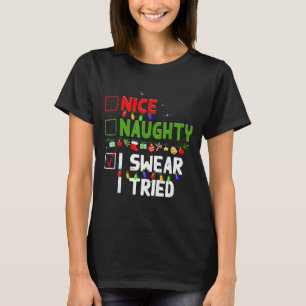 Camiseta Bonito Travieso Juro Que Lo Intenté Familia Navida