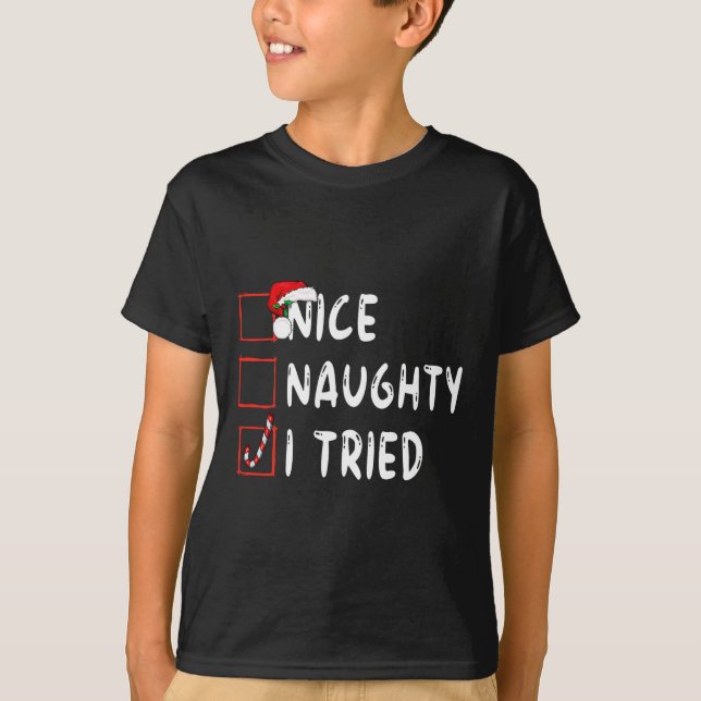 Camiseta Bonito travieso que probé Navidades divertidos de  (Anverso)