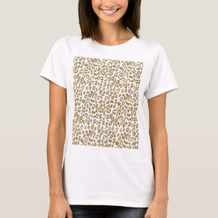 Camiseta Bonito trendy purpurina de oro leopardo