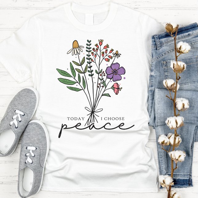 Camiseta Bonito Vintage Wildflowers Peace (Subido por el creador)