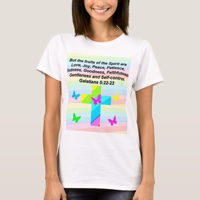 CAMISETA BONITOS GALATIANOS 5 FRUTAS DEL ESPÍRITU (Anverso)