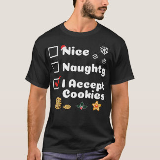Camiseta Bonitos Navidades graciosos que acepto cookies
