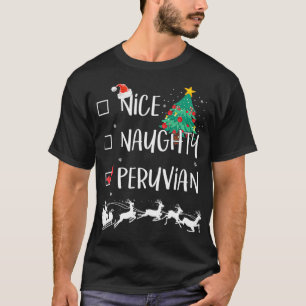 Camiseta Bonitos Navidades peruanos graciosos Santa Hat Xm