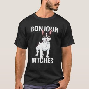 Camiseta Bonjour Bulldog Francés Para Perro Francés