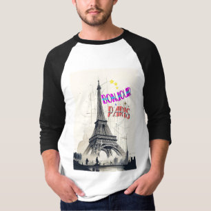 Camiseta Bonjour Colorful Paris