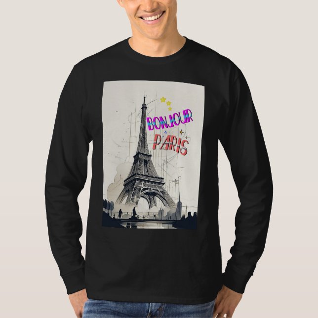Camiseta Bonjour Colorful Paris (Anverso)