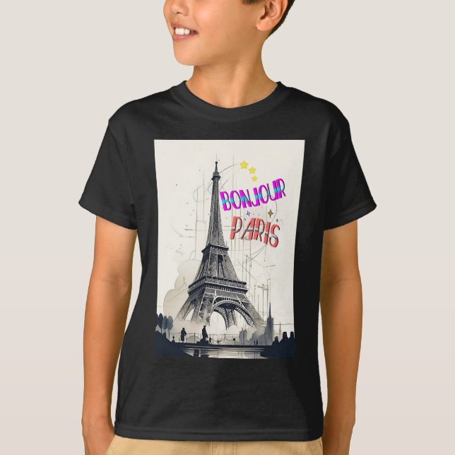 Camiseta Bonjour Colorful Paris (Anverso)