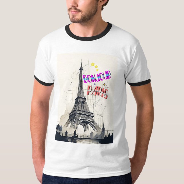 Camiseta Bonjour Colorful Paris (Anverso)