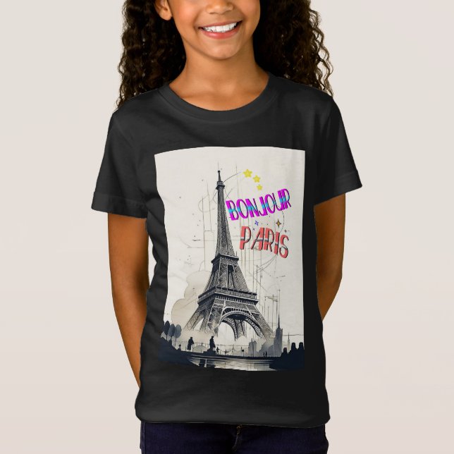 Camiseta Bonjour Colorful Paris (Anverso)