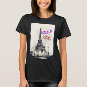 Camiseta Bonjour Colorful Paris