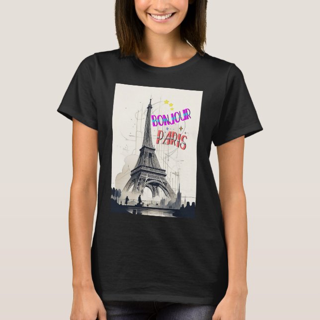 Camiseta Bonjour Colorful Paris (Anverso)